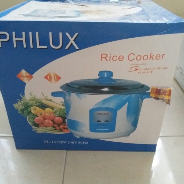Rice cooker brand Philux capacity 1.8L, TV & Home Appliances, Kitchen