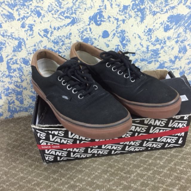 vans era gum sole black vans era gum sole black