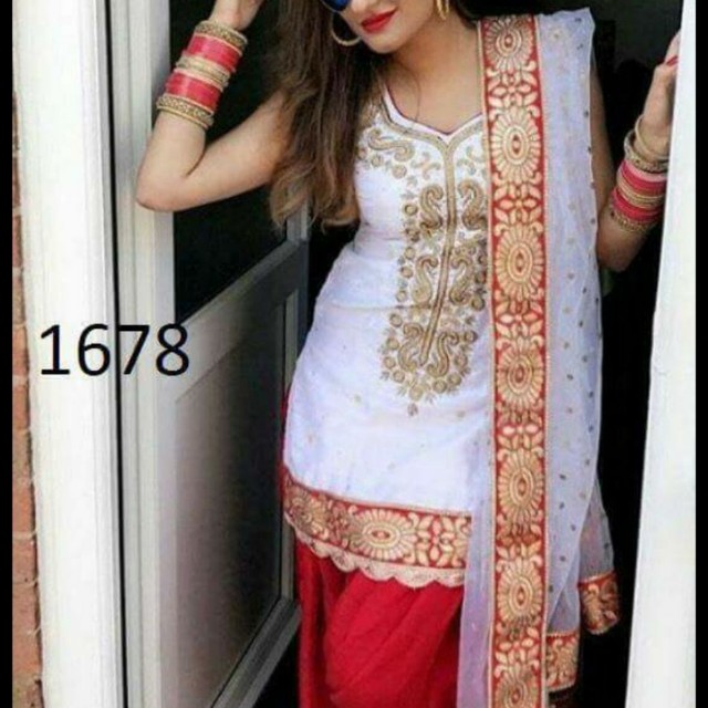 White Punjabi Suit With Red Dupatta 2024 jasterluis
