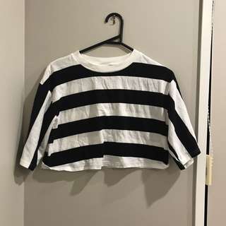 TOPSHOP STRIPED CROP