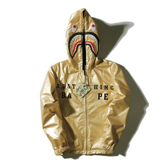 Gold deals bape windbreaker