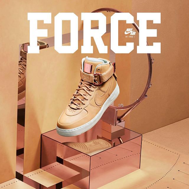 Below Retail Nike Vachetta Tan Air Force One High Sports Luxury