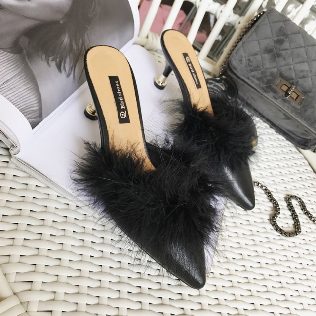Furry kitten hotsell heels