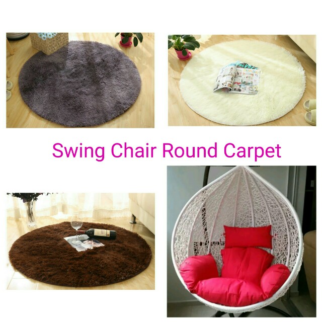 round swing chair carpet furniture home living furniture other home furniture on carousell