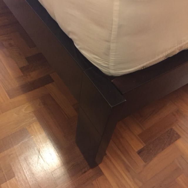 Solid wood Asian king size bed base, Furniture & Home Living, Furniture