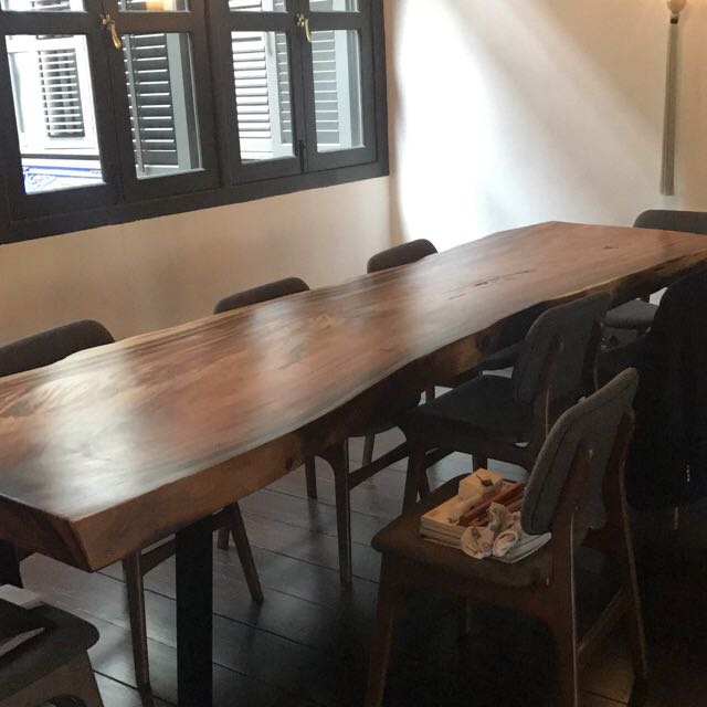 Stunning 3m long Suar Wood Table, Furniture & Home Living, Furniture