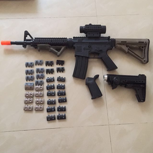 1 1 M16 Carbine Toy Replica With 2 Magpul Stock And Camouflaged Covers Toys Games Others On Carousell