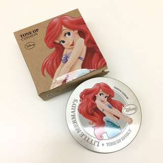 THE FACE SHOP x DISNEY 公主系列 潤色隔離氣墊粉餅 迪士尼公主飾底舒芙蕾 15g 小美人魚