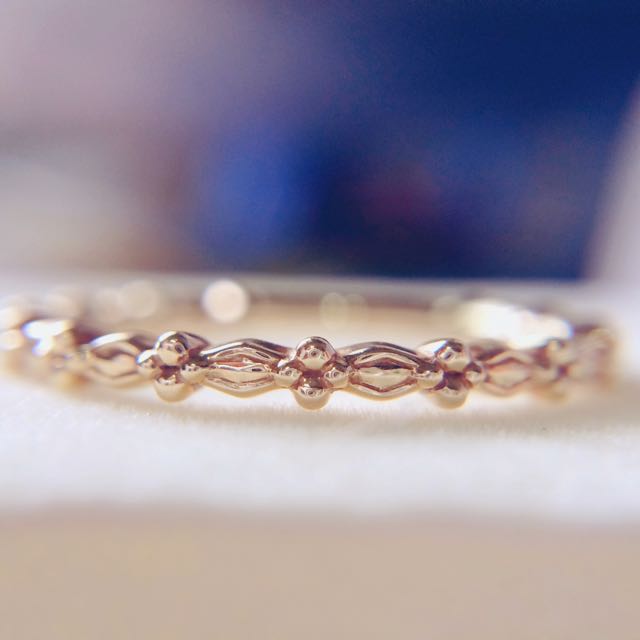 日本品牌agete 簡約花結k金戒指nojess Vendome Aoyama Va Ete 4度c 她的時尚 飾品配件在旋轉拍賣