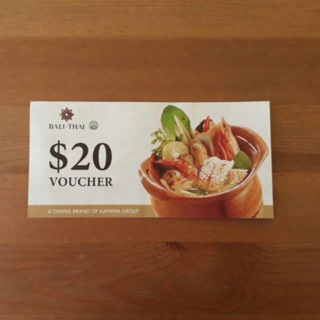 Bali Thai 20 Voucher, Tickets & Vouchers, Vouchers on Carousell