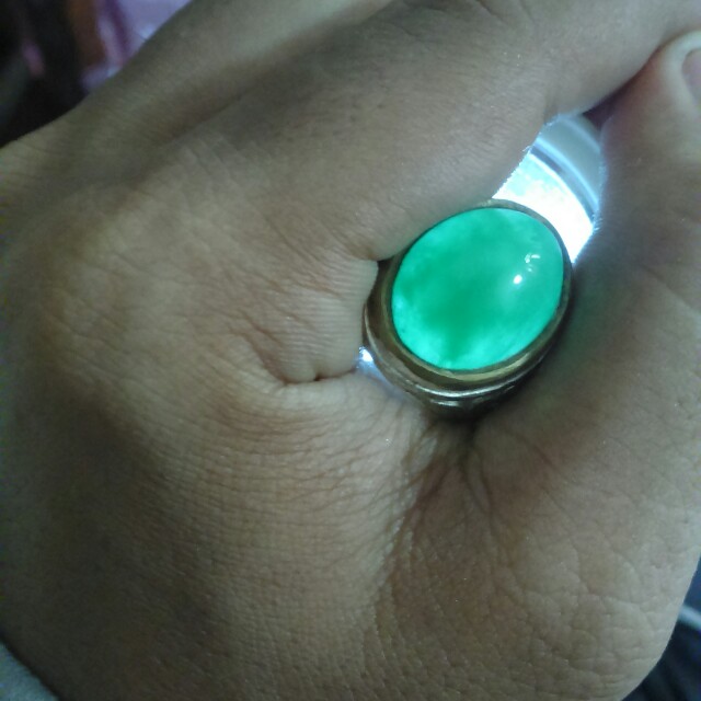 Cincin Batu Akik Warna Hijau Fesyen Pria Aksesoris Di Carousell