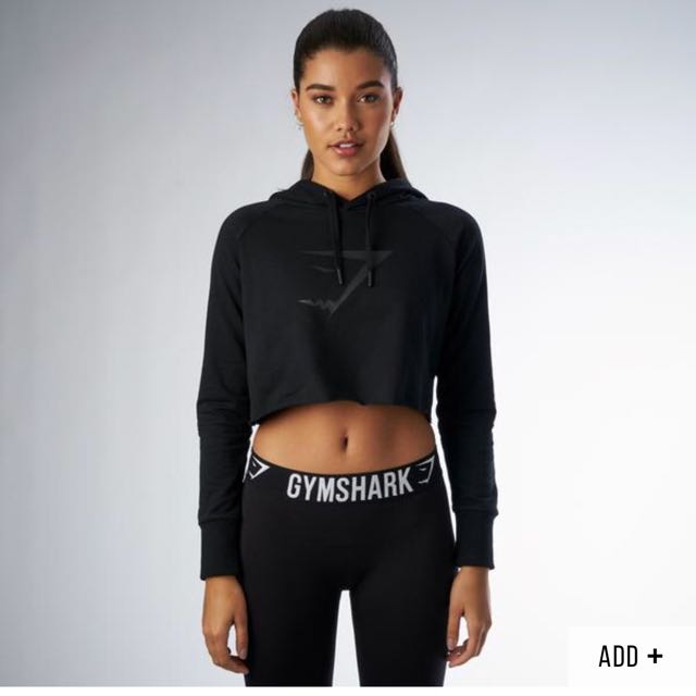 Gymshark crop hot sale top hoodie