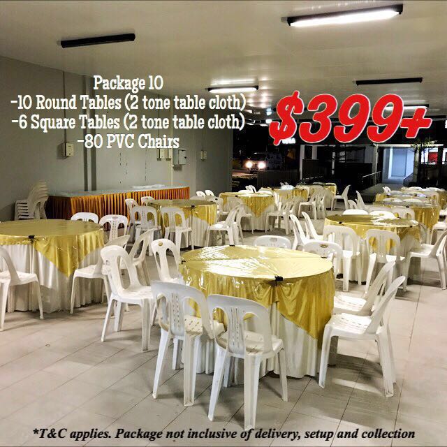 Rental Promotion Tables Chairs For Voideck Mph