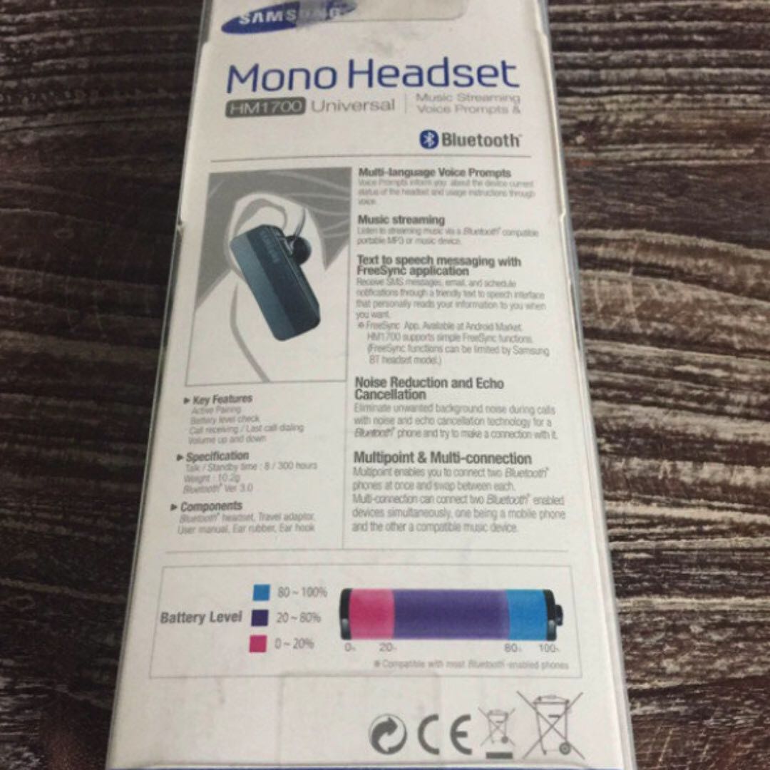 Samsung Mono Headset Bluetooth HM1700 