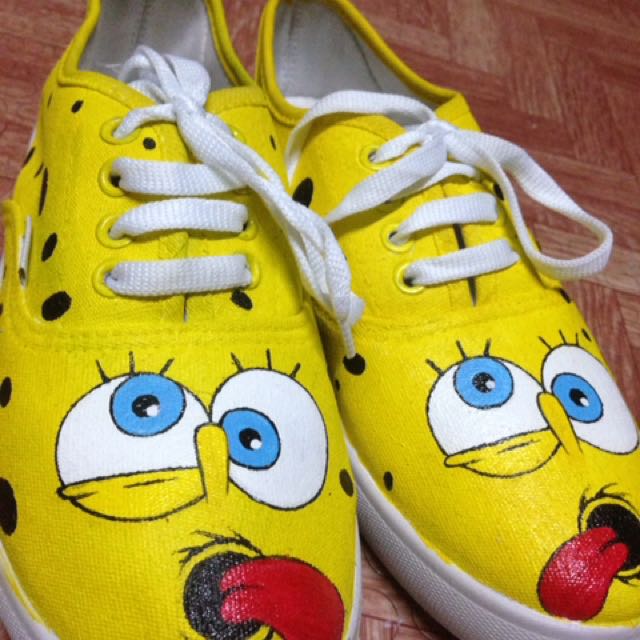 spongebob painted shoes