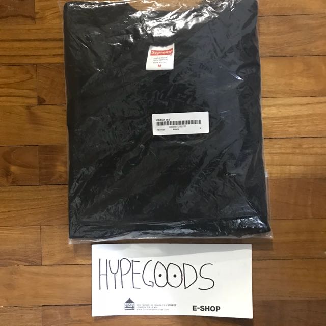 supreme crash tee black