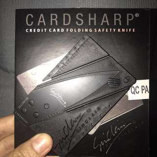 Credit card folding safety knife