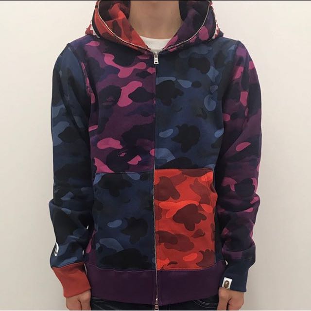 crazy camo bape hoodie