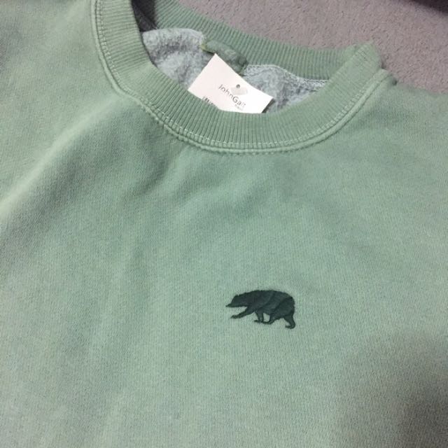 brandy melville green bear sweatshirt