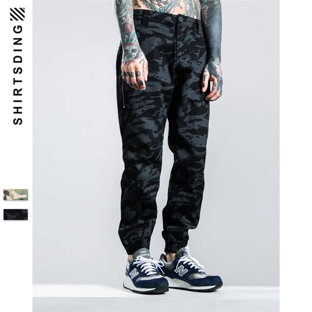 dark camo joggers