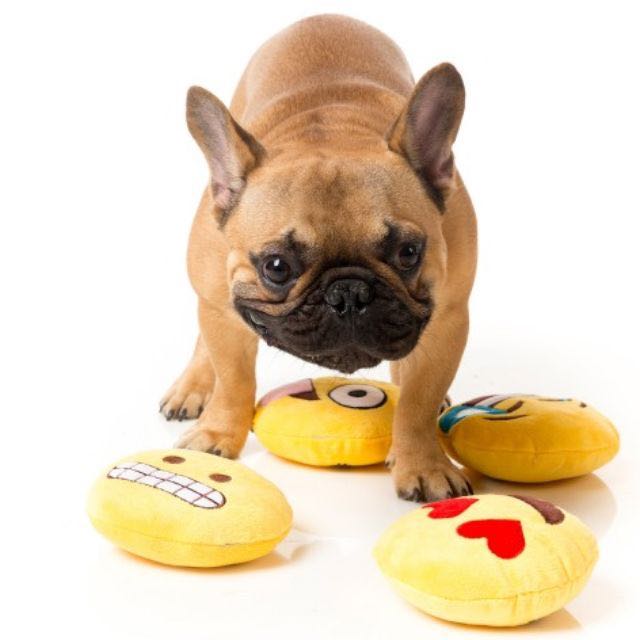 Fuzzyard Smiley Face Emoji Squeaky Toy Pet Supplies Homes Other Pet Accessories on Carousell