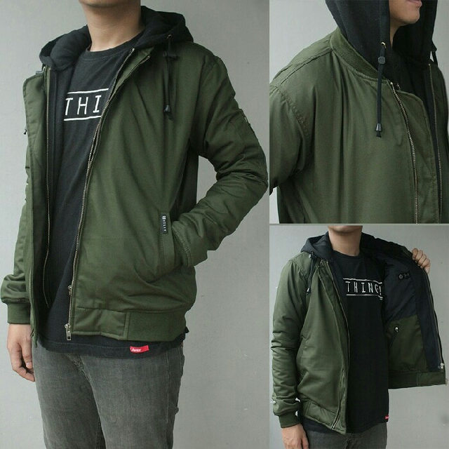 jaket bomber hoodie