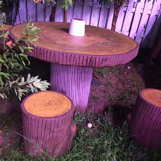 Outdoor Stone Stool N Table Furniture Home Living Tables Sets On Carou Outdoor Stone Stool N Table Furniture, Outdoor Stone Table And Chairs Singapore