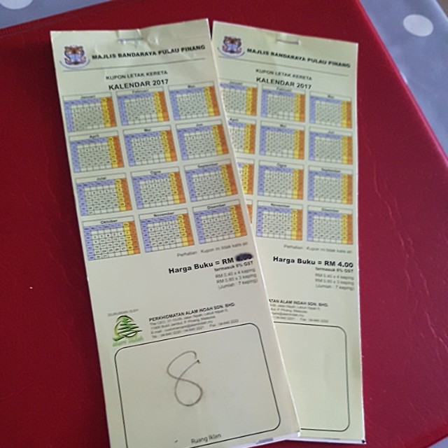 Penang Parking Coupon Everything Else On Carousell