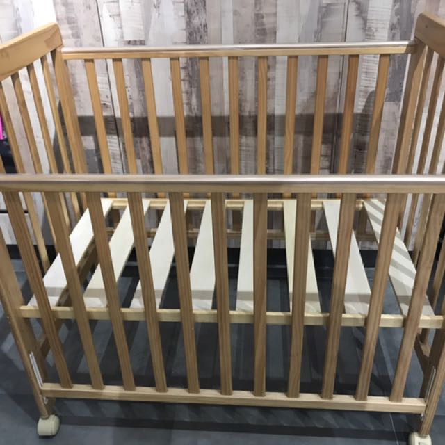 Wooden Baby Cot With Adjustable Side Door Babies Kids Babies Kids Fashion on Carousell