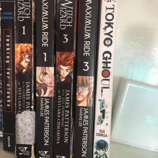 Books, mostly manga