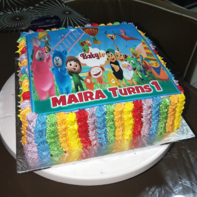 Baby Tv Rainbow Chocolate Cake On Carousell