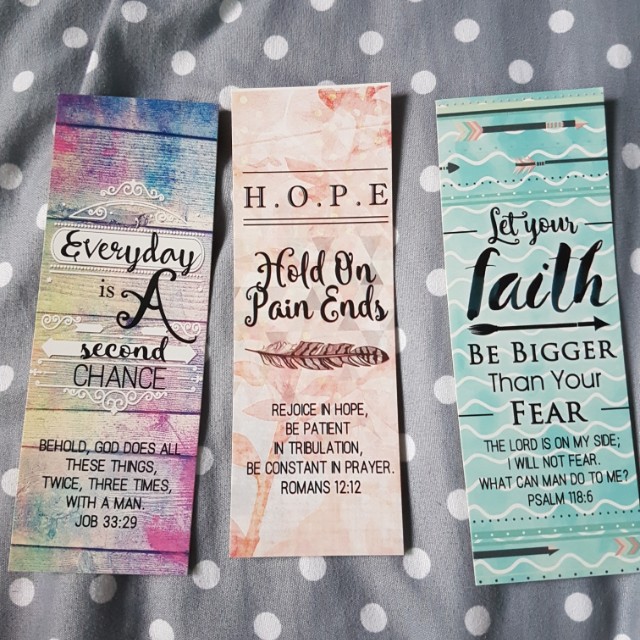 Bible Verse Bookmarks, Books & Stationery, Stationery on Carousell