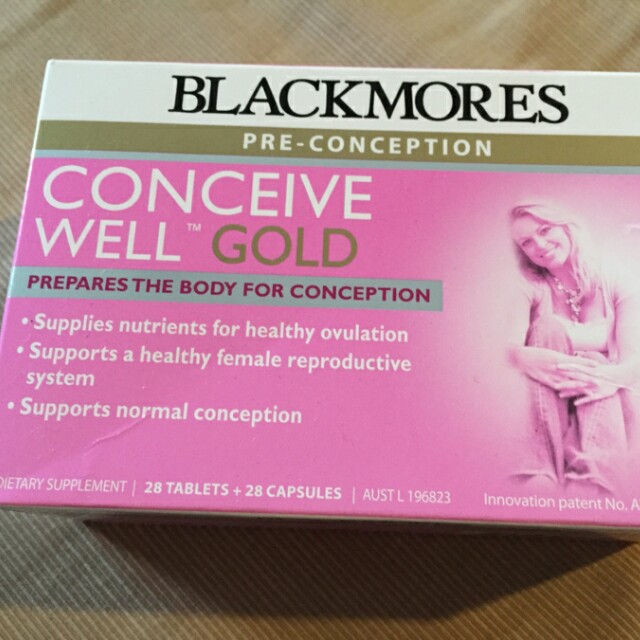 Blackmores Conceive Well Gold vitamin untuk hamil, Kesehatan & Kecantikan,  Kulit, Sabun & Tubuh di Carousell