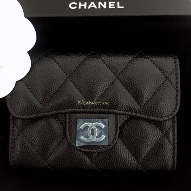 Chanel Large Card Holder with Back Pocket, 4 card slots - Hard to