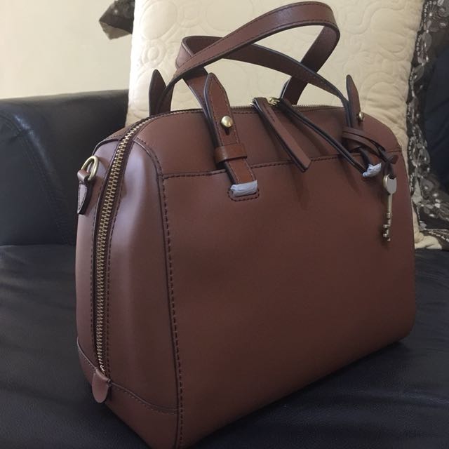 Fossil Rachel Satchel Brown Women S Fashion Bags Wallets Cross Body Bags On Carousell