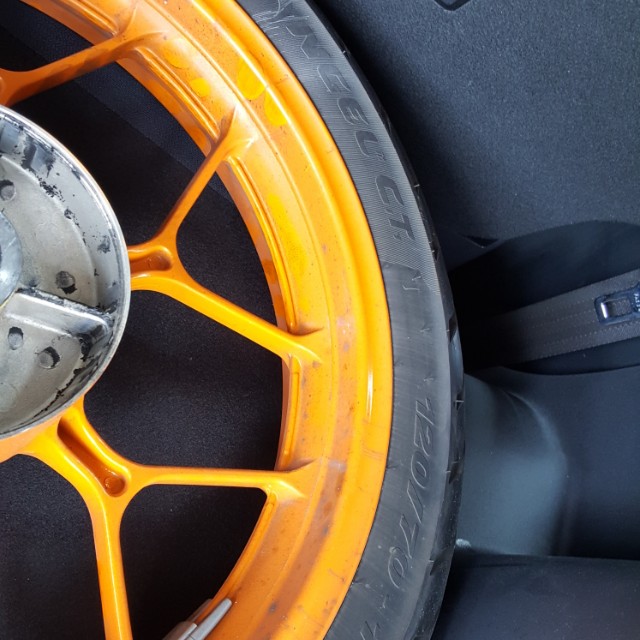 honda rs150 repsol rim ori+tayar, Auto Accessories on Carousell
