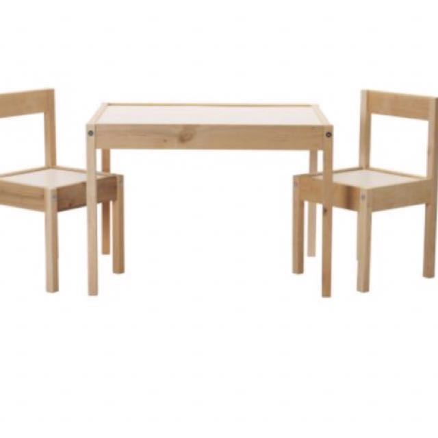 IKEA SUNDVIK Chairs (2) and LATT Table with 1 Chair, Furniture & Home