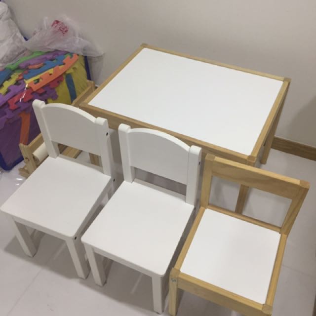 IKEA SUNDVIK Chairs (2) and LATT Table with 1 Chair, Furniture & Home