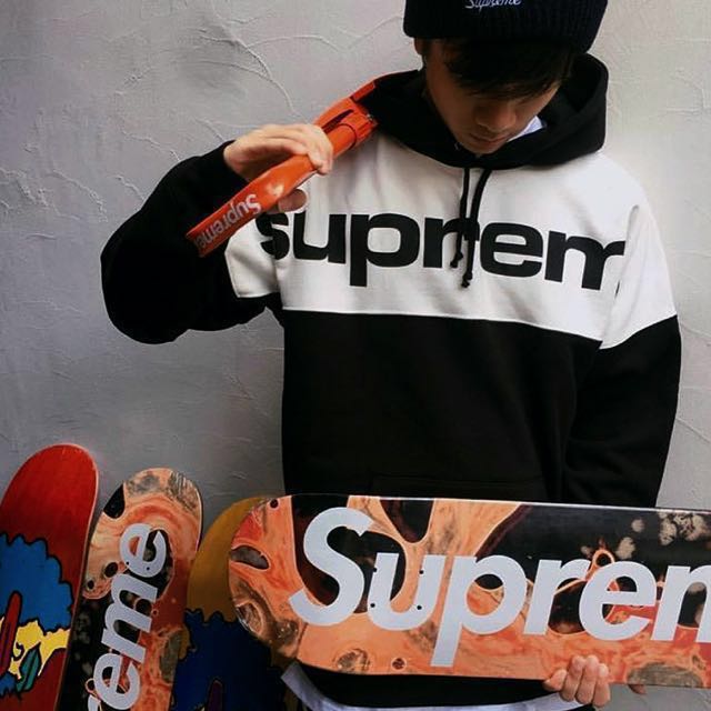 Supreme blocked on sale hooded sweatshirt