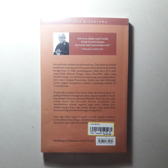 Jalan Raya Pos Jalan Daendels By Pramoedya Ananta Toer Buku Alat Tulis Buku Di Carousell