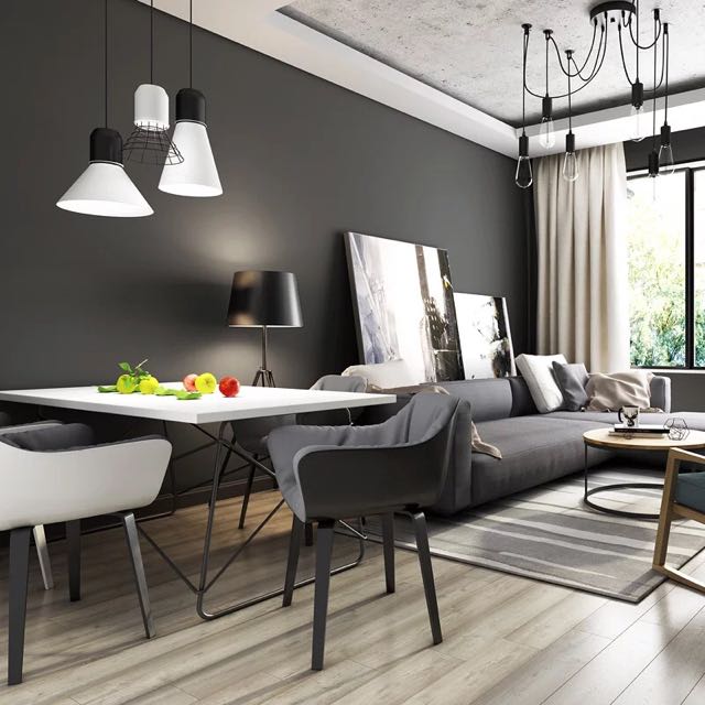 Refine Gray Wallpaper Dark Black Gray N White Gray Eco Friendly Plant Glue Furniture Home Decor On Carousell