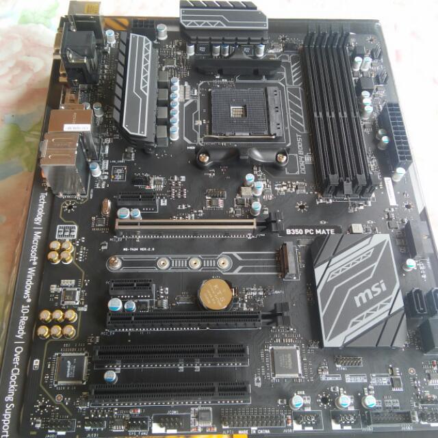 Ryzen Msi B350 Pc Mate Electronics Computer Parts Accessories On Carousell