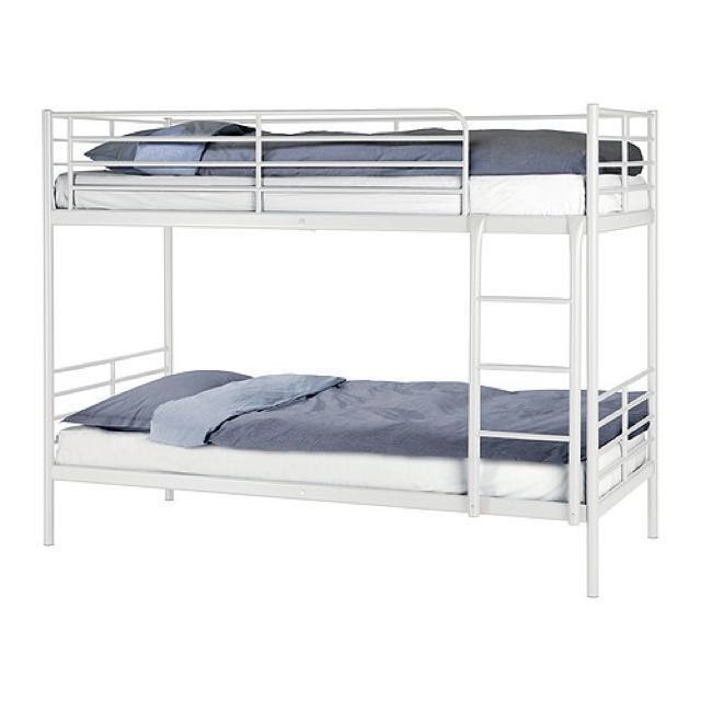 Svã Rta Bunk Bed Frame Ideas SvÄrta White Bunk Bed Frame And Under Trundle Furniture Beds