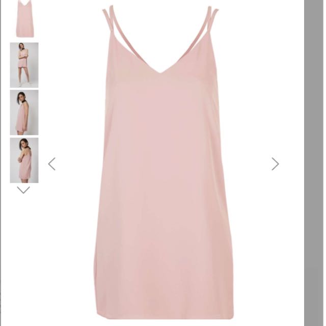 topshop pink slip dress