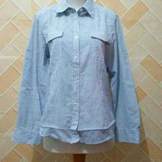 Kemeja Garis Garis Biru