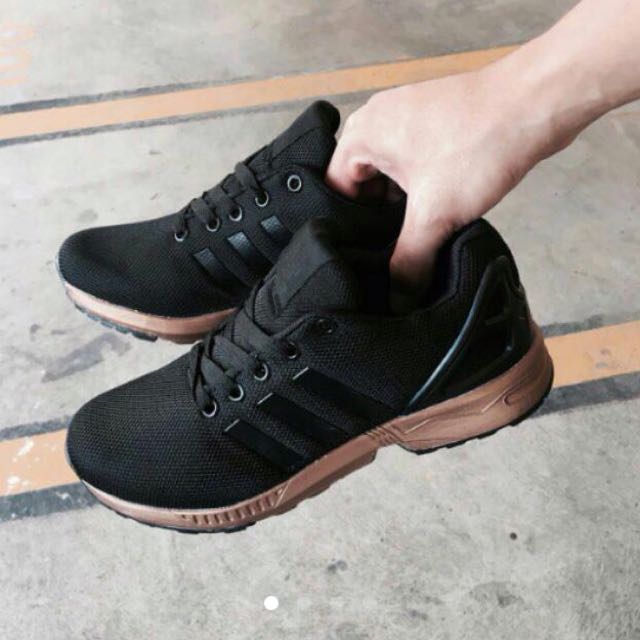 black and rose gold zx flux womens