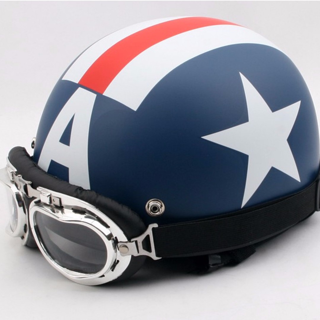 captain america bike helmet