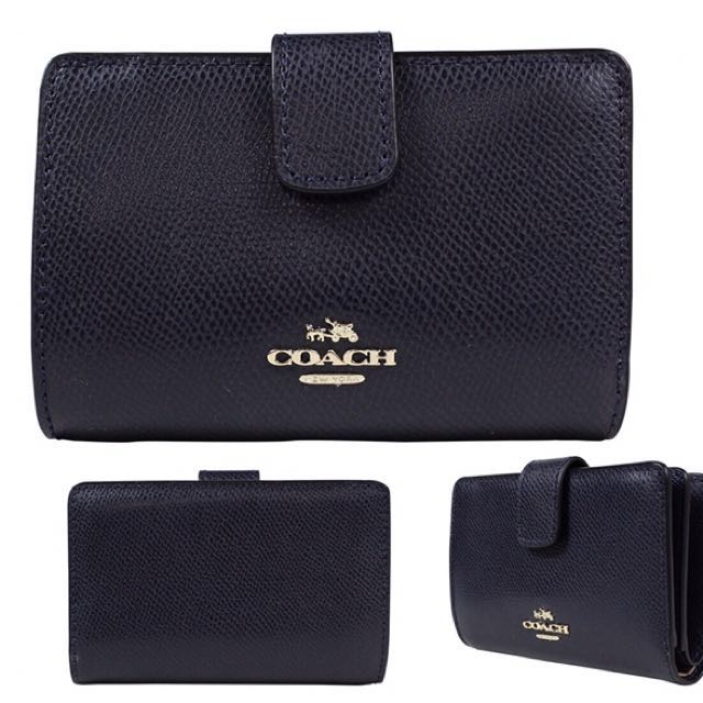 COACH F54010 MEDIUM ZIP WALLET LEATHER AUTHENTIC