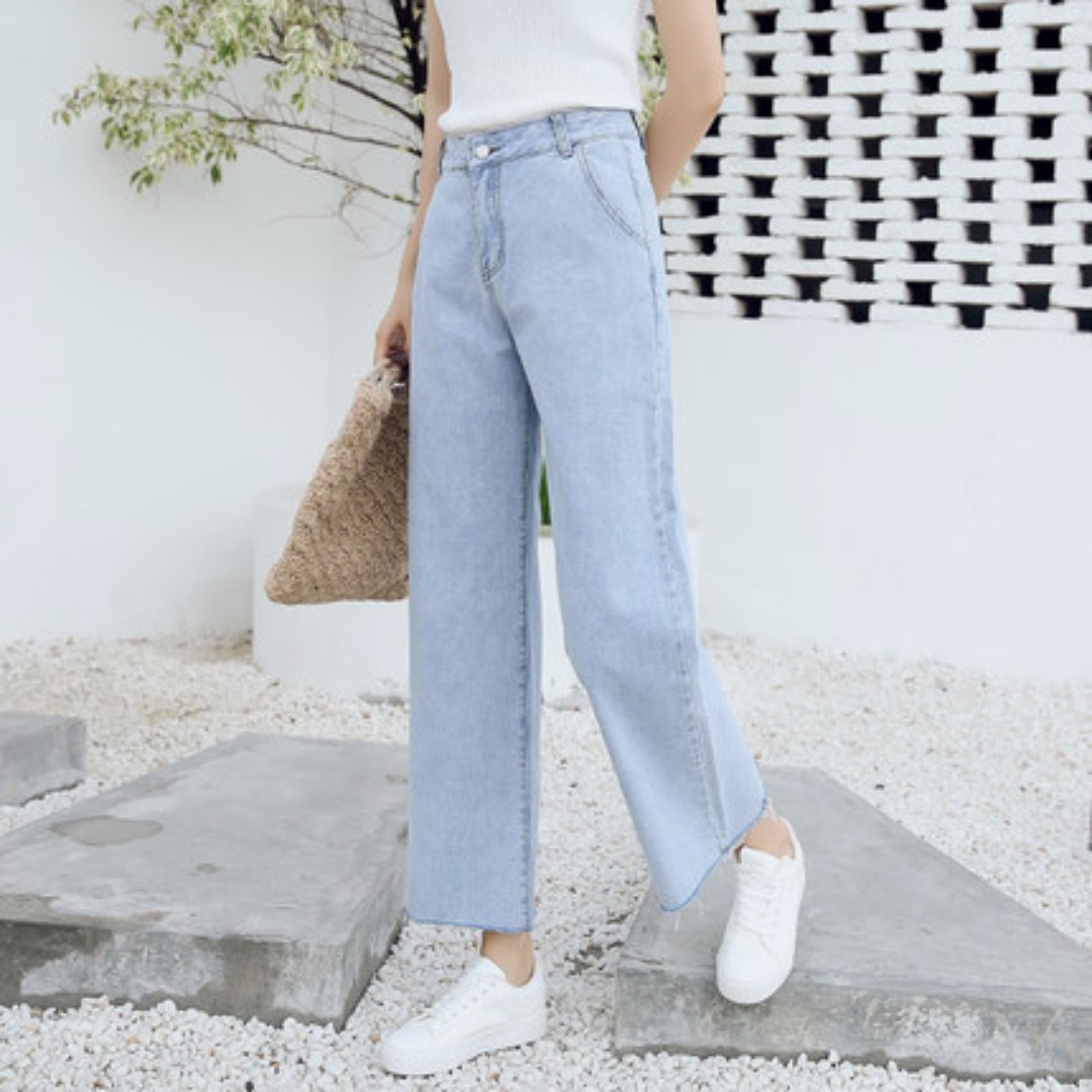 straight cut jeans style