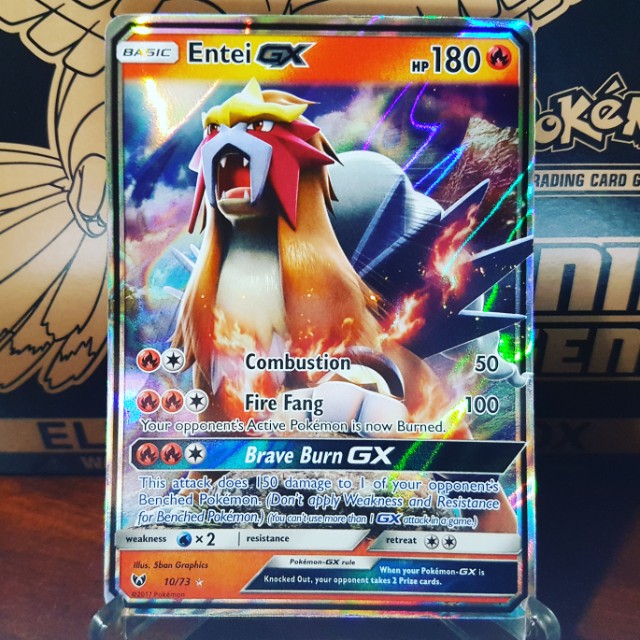 Pokemon Card Entei Gx Nfa Shining Legends Toys Games Board